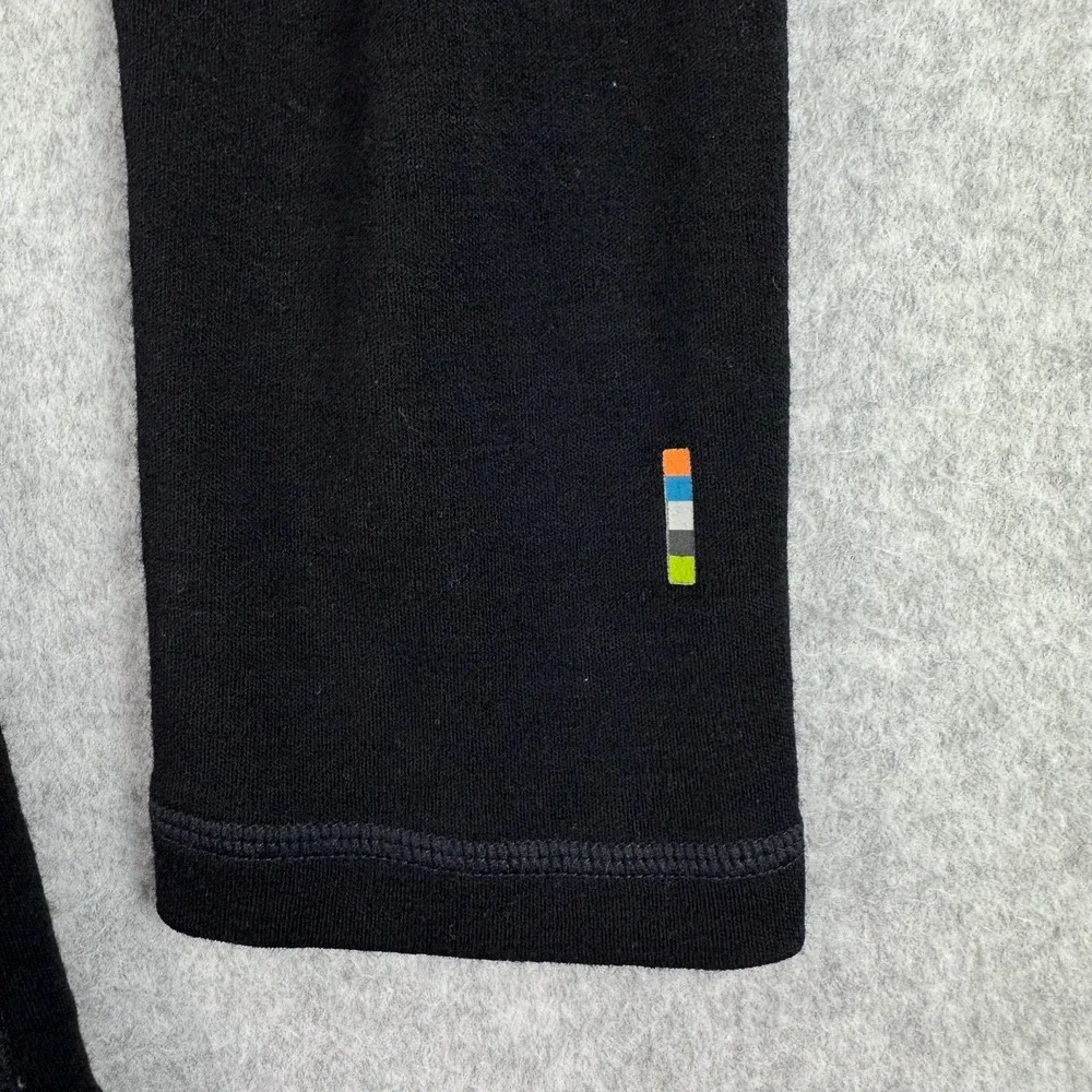 Smartwool Mens Large Black Gray Colorblock Henley Merino Wool Shirt SW014018